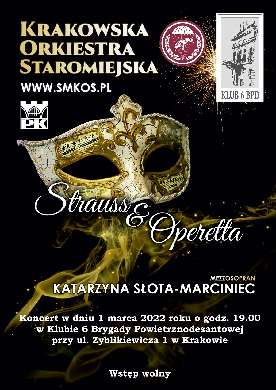 Plakat koncertu Krakowskiej Orkiestry Staromiejskiej
