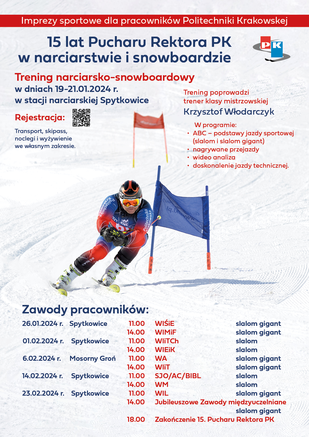 plakat przedstawiający narciarza